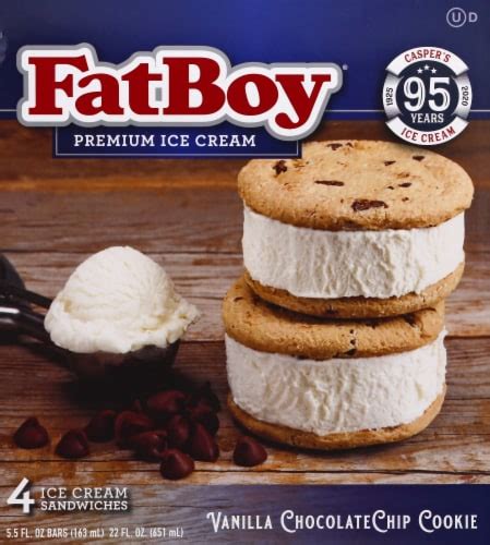 Fat Boy Chocolate Chip Ice Cream Sandwich, 4 ct - Pick ‘n Save