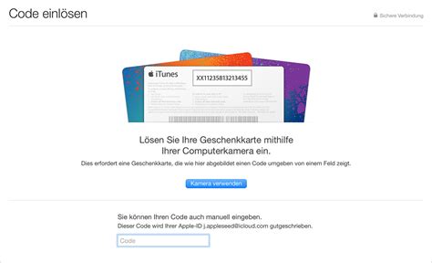 Itunes Geschenkkarten Und Codes Einl Sen Apple Support