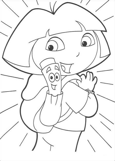 Dora The Explorer Map Coloring Pages