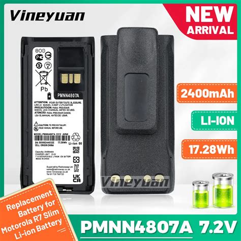 High Capacity 7 2V 2400mAh PMNN4807A Replacement Battery For Motorola