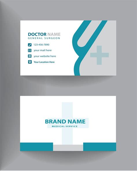 Modern Medical Business Card Design Template Blue And White Business