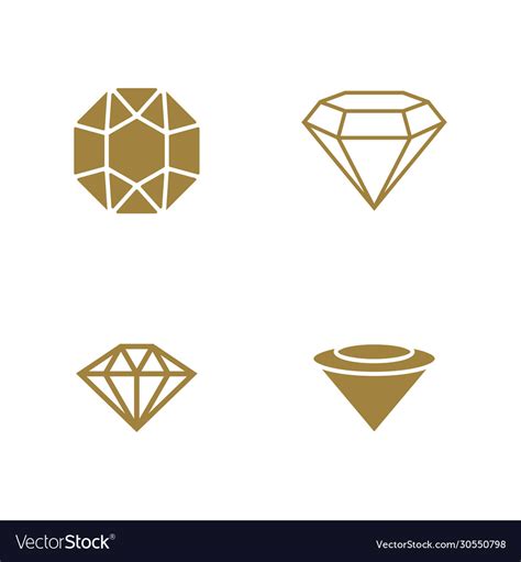 Set Diamond Logo Design Template Creative Vector Image