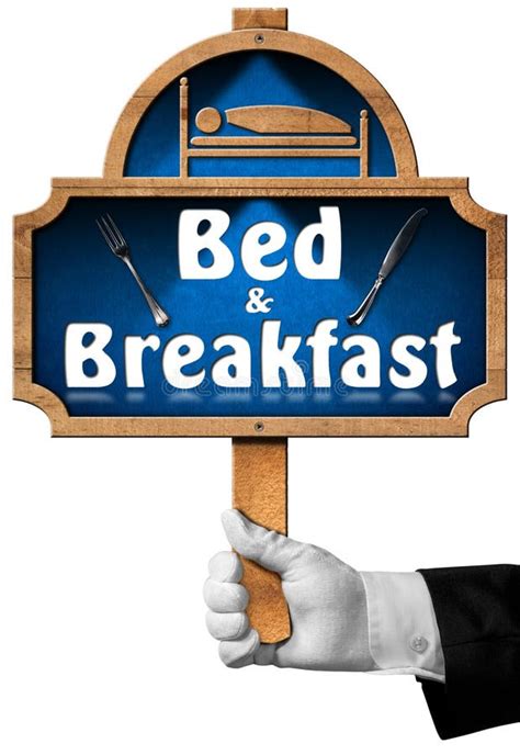 Bed And Breakfast - Sign With Hand Of A Concierge Stock Illustration ...