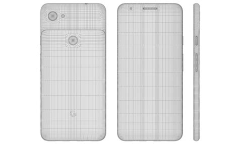 Google Pixel A White D Model Ds C D Max Fbx Lwo Dgn Obj