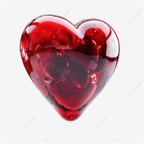 Floating Heart Shaped Object Abstract Red Heart Shaped Png