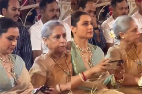 Rani Mukerji Jaya Bachchan Come Together For Durga Puja And Fans Think