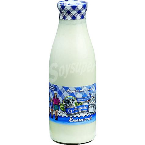 La Fageda Yogur Liquido Natural Azucarado Botella Litro