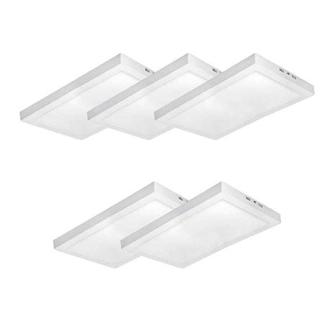 Kit Lumin Ria Plafon Led W X Retangular Sobrepor Branco Frio