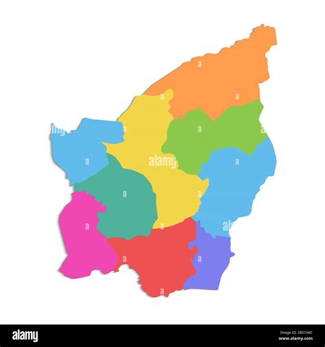 Mappa Di San Marino Divisione Amministrativa Regioni Individuali