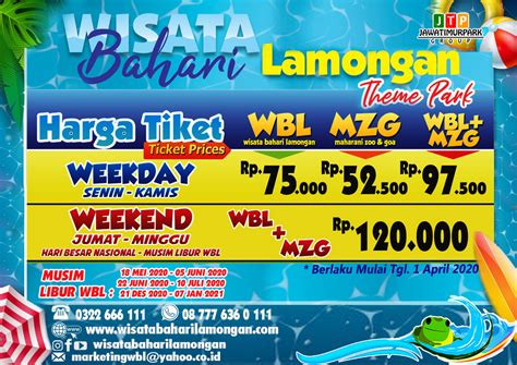 Harga Tiket Wisata Bahari Lamongan 2021 - Tamasya Indonesia