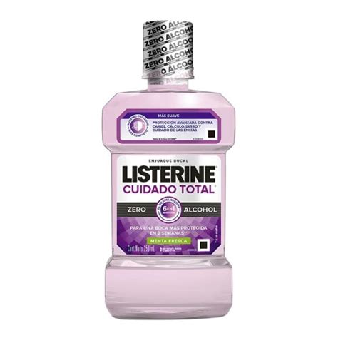 Enjuague Bucal Listerine Cuidado Total Zero Menta Fresca Ml