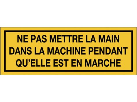 Autocollant De Danger Ne Pas Mettre La Main Dans La Machine Pendant