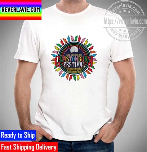 2022 White Official Glastonbury Festival Unisex T Shirt Rever Lavie