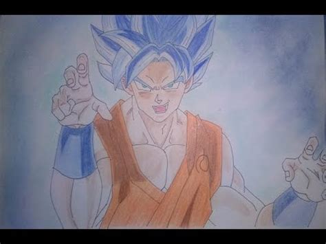 Dibujando A Goku Ssj Dios Azul Drawing Goku Ssj Blue God Dbs Youtube