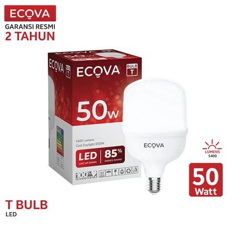 Jual Ecova T Bulb Lampu LED 50 Watt Shopee Indonesia