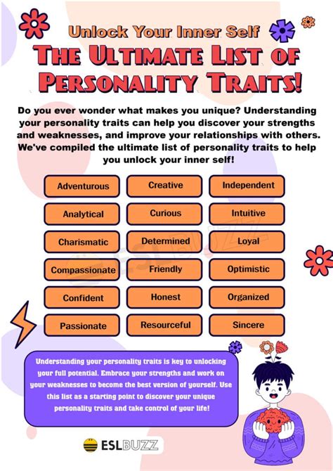 List of Personality Traits: Boost Your English Vocabulary - ESLBUZZ