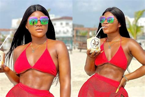 Destiny Etiko Stuns In Red Bikini As She Enjoys Vacation At A Beach Video