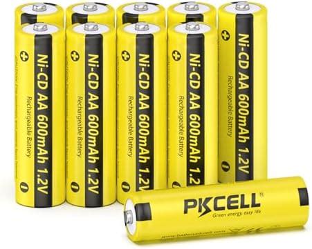 Pkcell Nicad Batteries Aa V Nicad Rechargeable Batteries Nicd