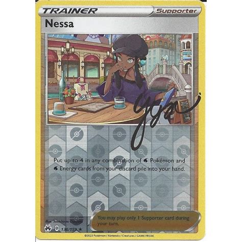 Pokemon Trading Card Game 136 159 Nessa Reverse Holo SWSH12 5 Crown