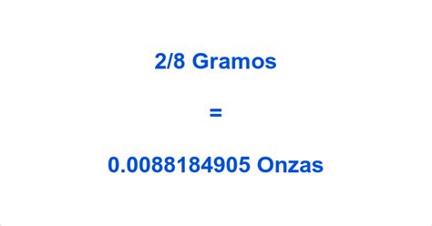 ¿cuánto Es 2 8 Gramos En Onzas