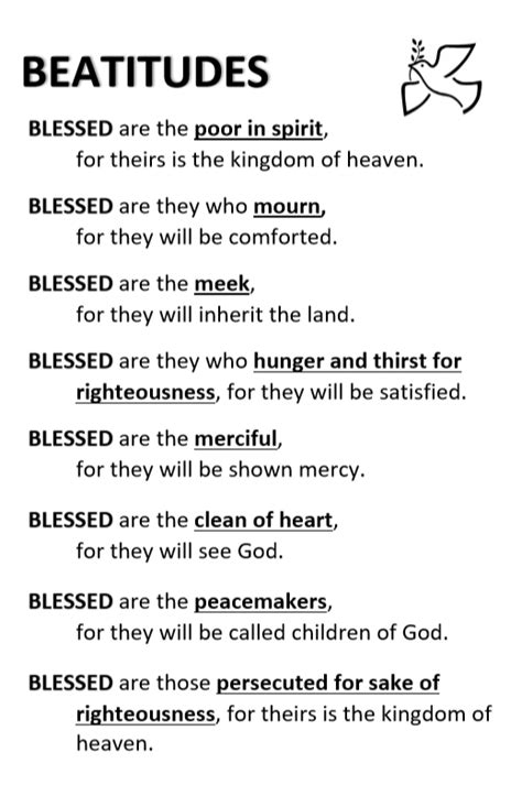 Free Printable Beatitude Posters Catechism Angel Free Resources