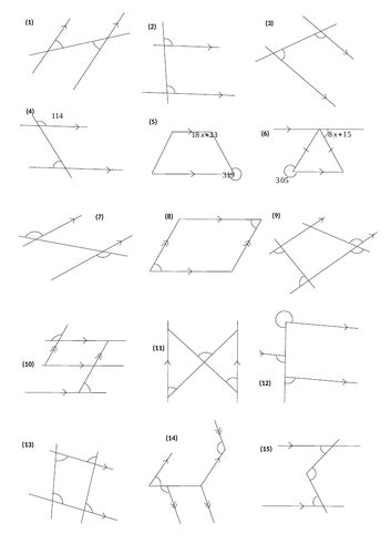 Angles In Parallel Lines Solving Linear Equations Teaching Resources