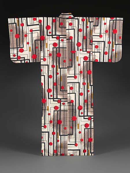 Meisen Kimono with Geometric Patterns Japan Shōwa period 192689