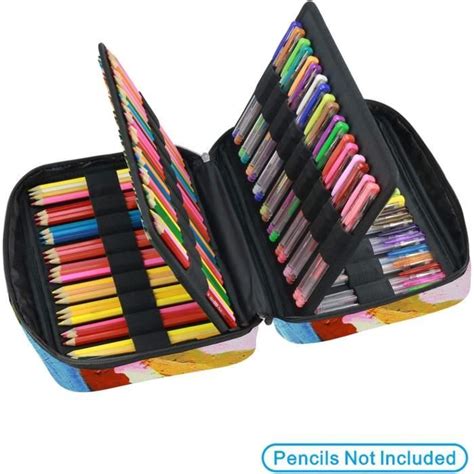 Trousse Crayon De Couleur Avec Trous Etui Crayon Trois