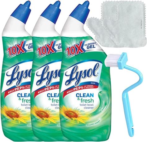 Lysol Complete Clean Toilet Bowl Cleaner With Bleach Value Pack 2 Count Health