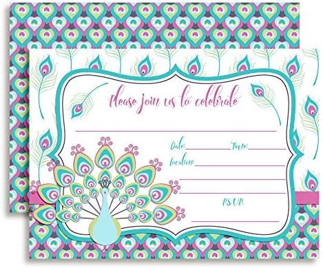 Amazon Amanda Creation Pink And Teal Peacock Themed Party Fill In