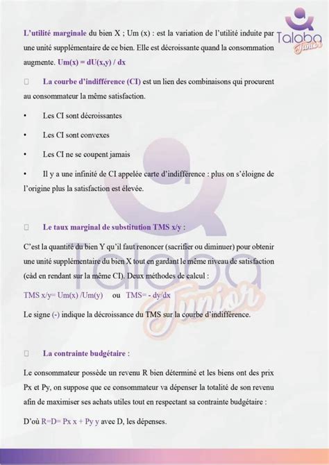 SOLUTION Th Orie De Consommateur Micro Conomie Studypool