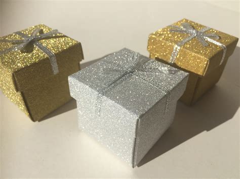 Gold Glitter Storage Boxes