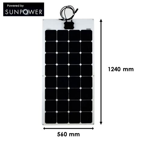 Panneau Solaire 100w Souple Semi Flexible Cellules Sunpower Back Contact