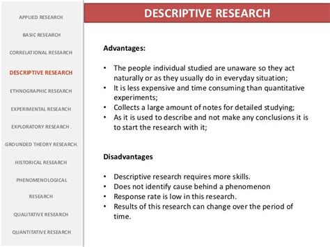 😎 Types of descriptive research. What do we mean by Descriptive Research?. 2019-02-05