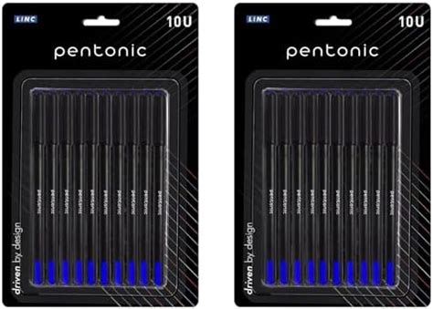 Pentonic Ball Pen Blister Pack Tip Size 0 7 Mm Click Off Mechanism