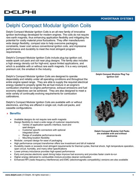 Delphi Compact Modular Ignition Coils