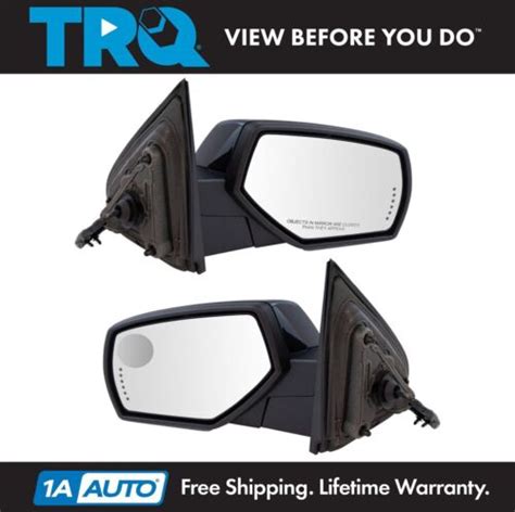 TRQ Mirror Power Fold Heated Memory Signal Puddle Smooth Set Of 2 For