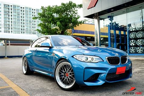 BMW M2 F87 Long Beach Blue BBS LM Wheel Front