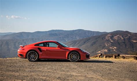 Red Coupe Red Cars Porsche 911 Turbo S 2017 Mountains Porsche 911