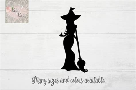 Witch Decal Halloween Decal Witch With Broom Decal Witch Etsy