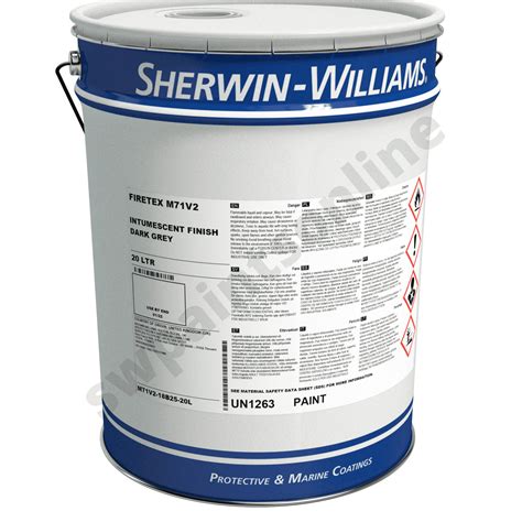 Sherwin Williams Firetex M71v2 Sealer Finish Coat Standard Colours