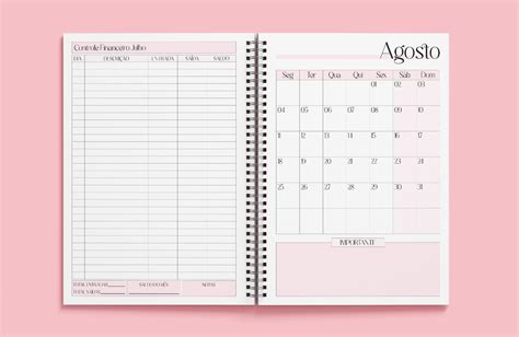 Miolo Rosa Agenda Vis O Semanal Arquivo Digital Elo