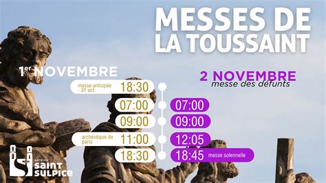 Horaires Des Messes De La Toussaint Et De La Commémoration Des Défunts