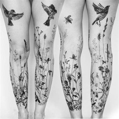 Flower Tattoo Symbolism And Inspiration Leg Sleeve Tattoo Tattoos