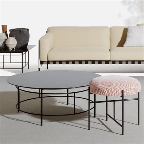 Contemporary Coffee Table Andon DePadova Marble Enamaled Lava