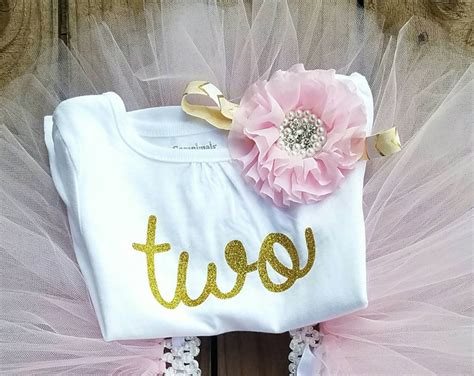 Two Year Old Girls Birthday Outfit 2 Year Old Light Pink Tutu - Etsy