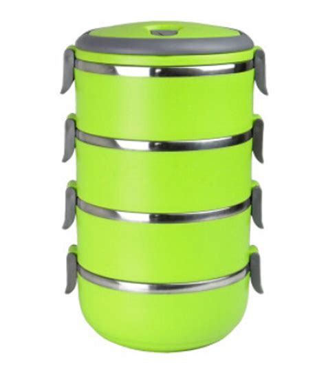 Buy Th Dimensions Layer Lunch Box Stainless Steel Tiffin Hot Box Vaccum Insulated Green