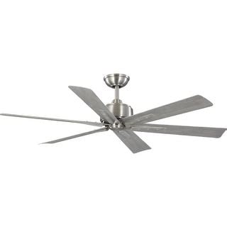 Brazas Collection 56 in. Six-Blade Brushed Nickel Transitional Ceiling ...