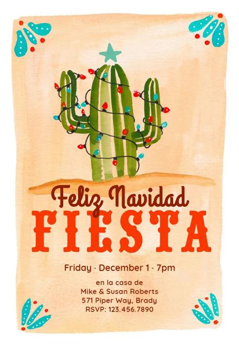 Feliz Navidad Christmas Invitation Template Free Greetings Island