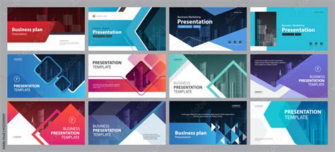 set abstract business presentation cover background design template and ...